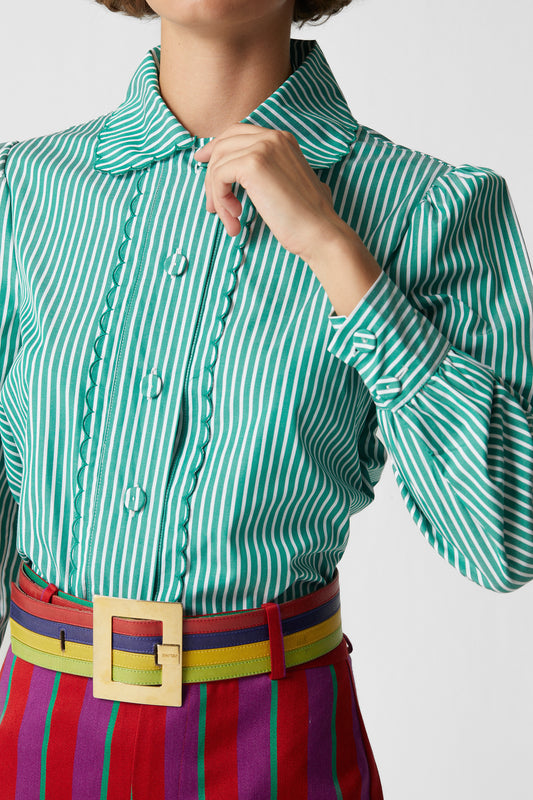 Blackboard Shirt Striped Green