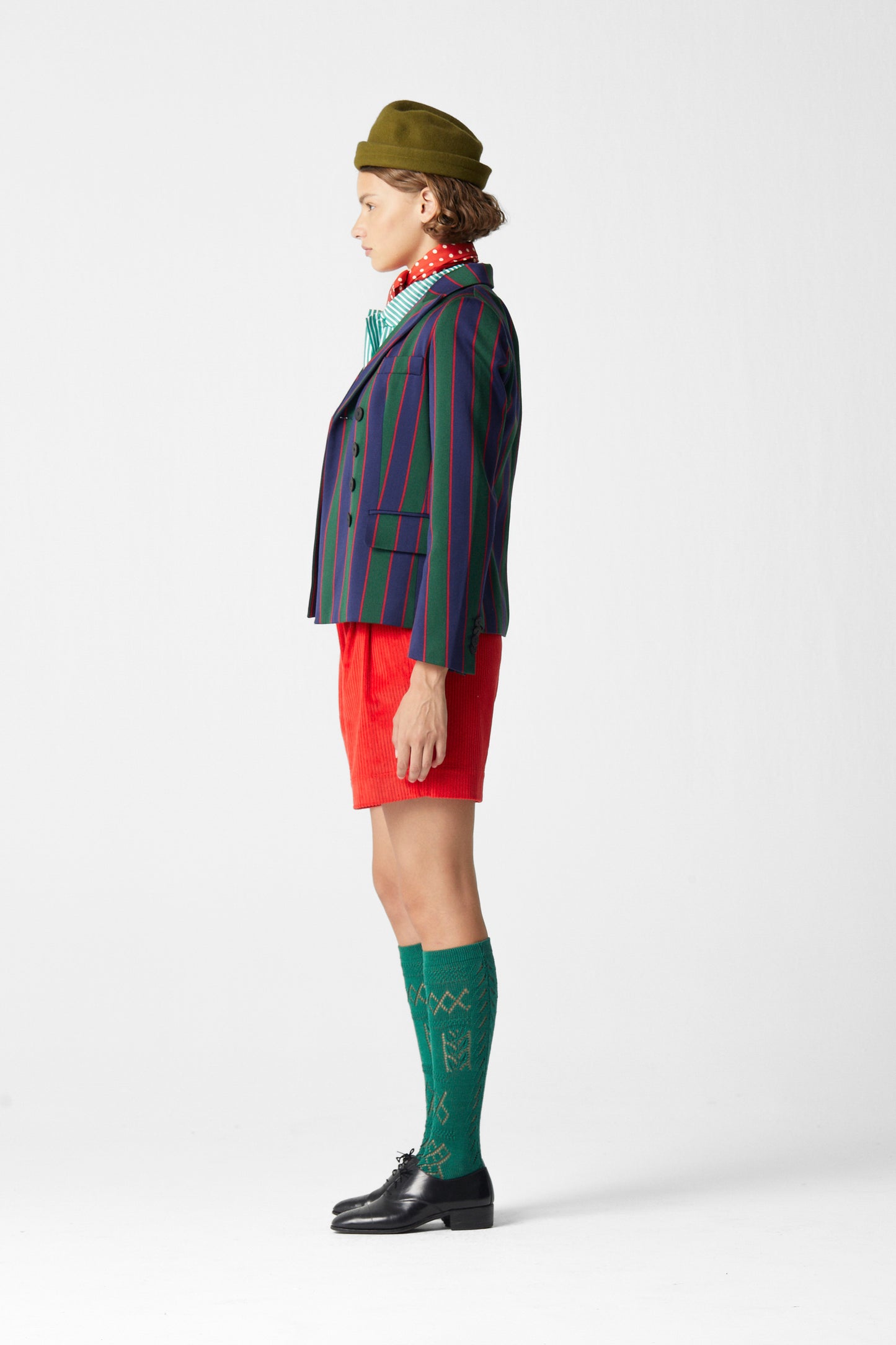Corduroy Bermuda Red