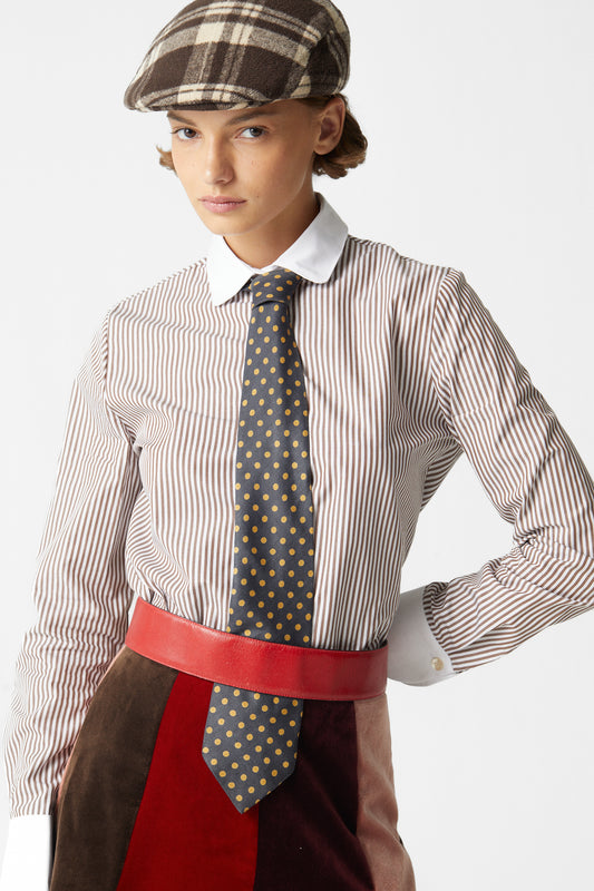 Shelby Shirt Striped Brown