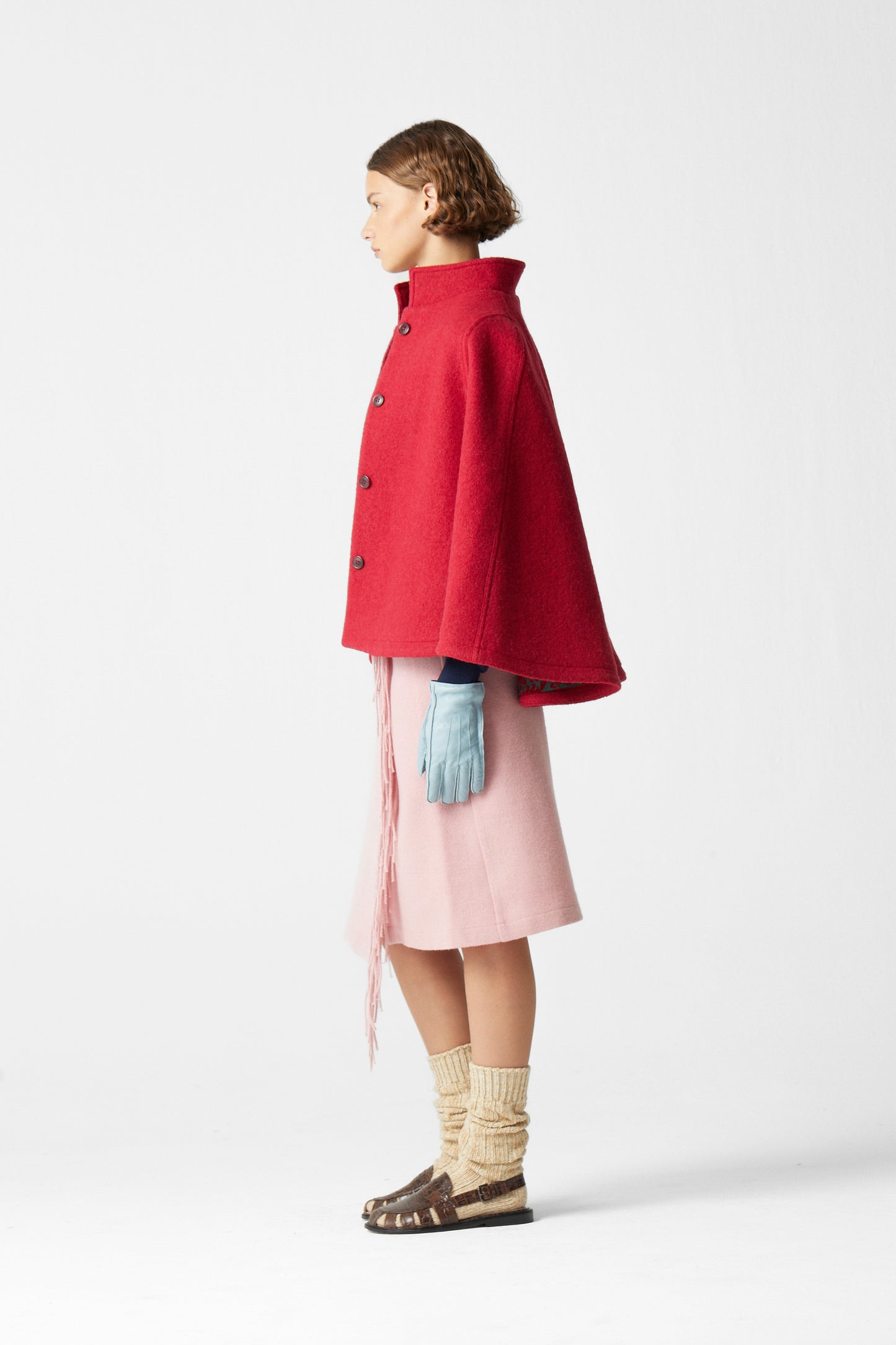 D' Artagnan Wool Cape Red