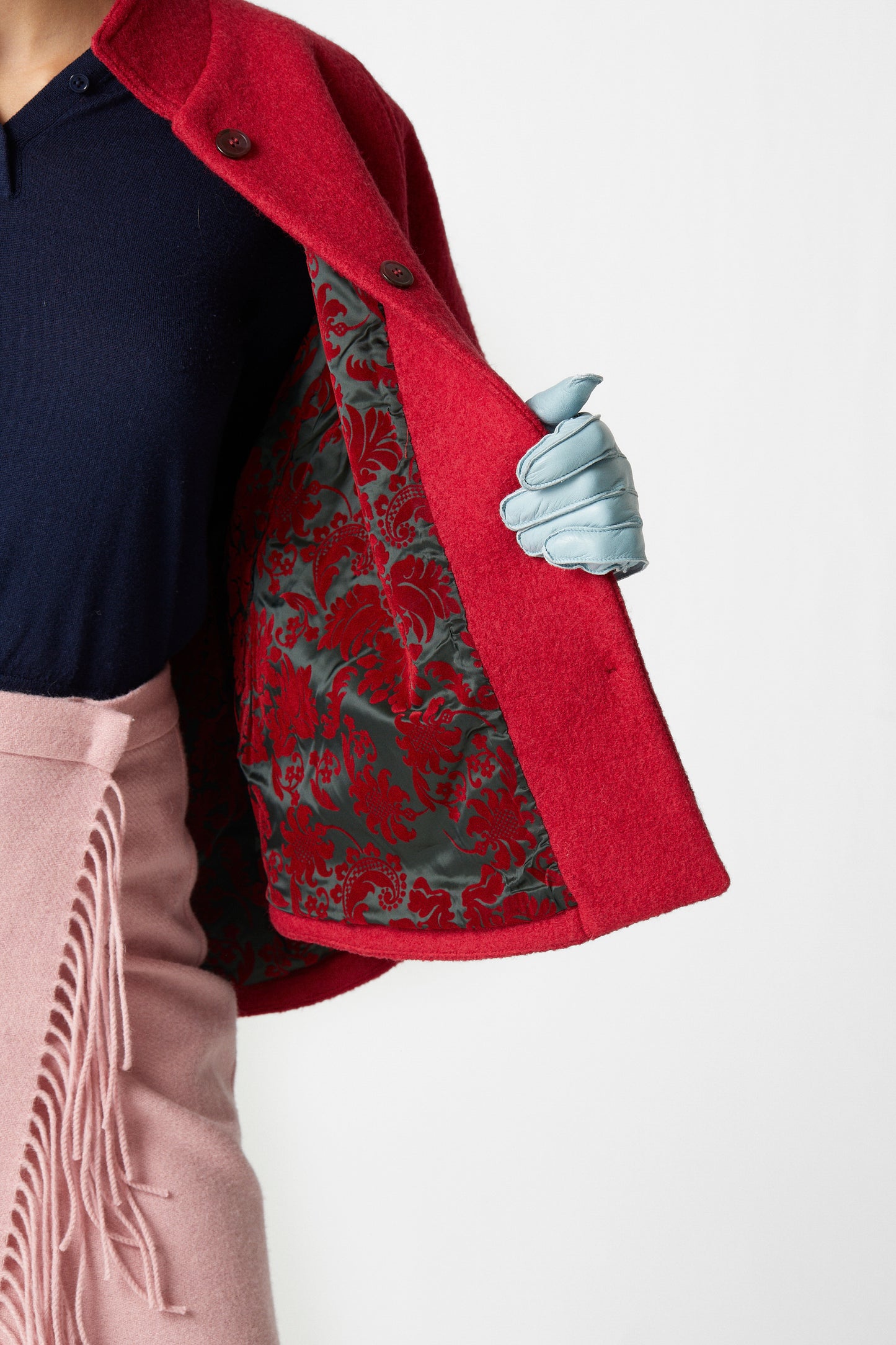 D' Artagnan Wool Cape Red