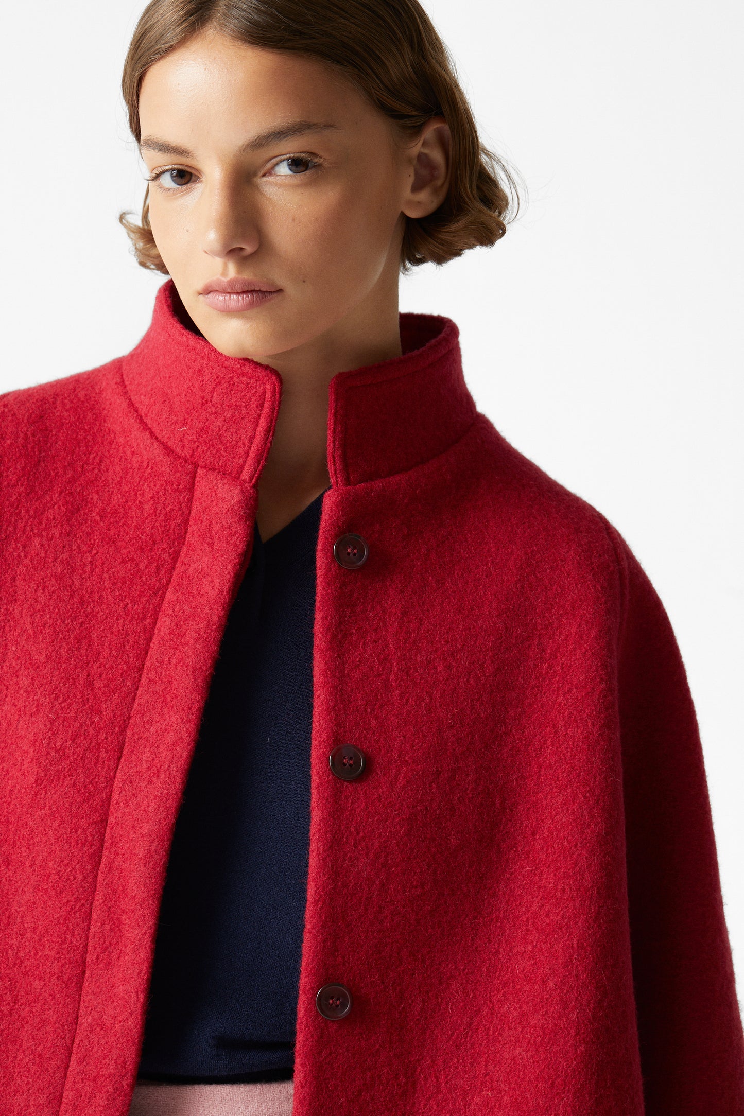 D' Artagnan Wool Cape Red