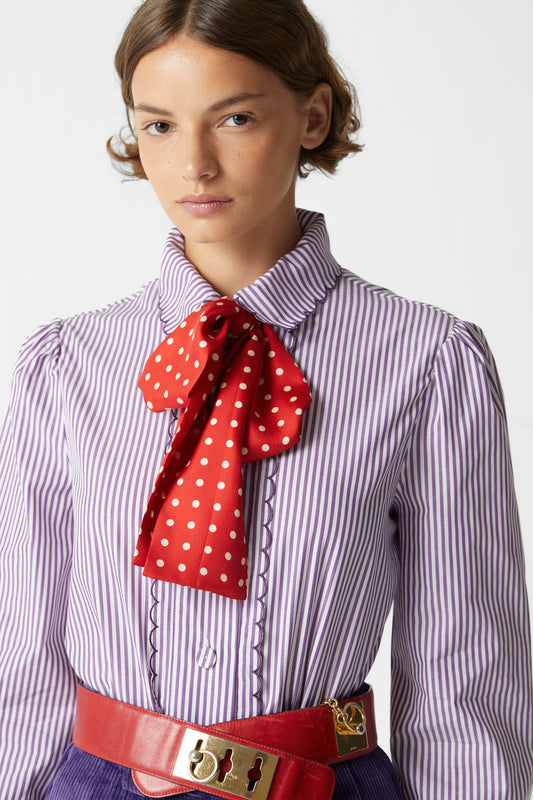 Twilly Polka Dots Silk Red