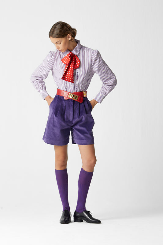 Corduroy Bermuda Purple