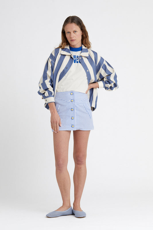 Mikado Mini Skirt Celeste