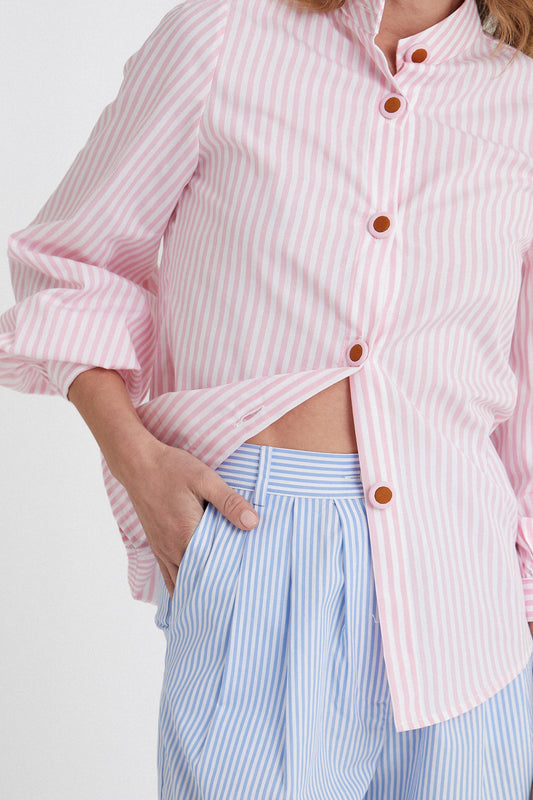 Striped Bermudas Celeste