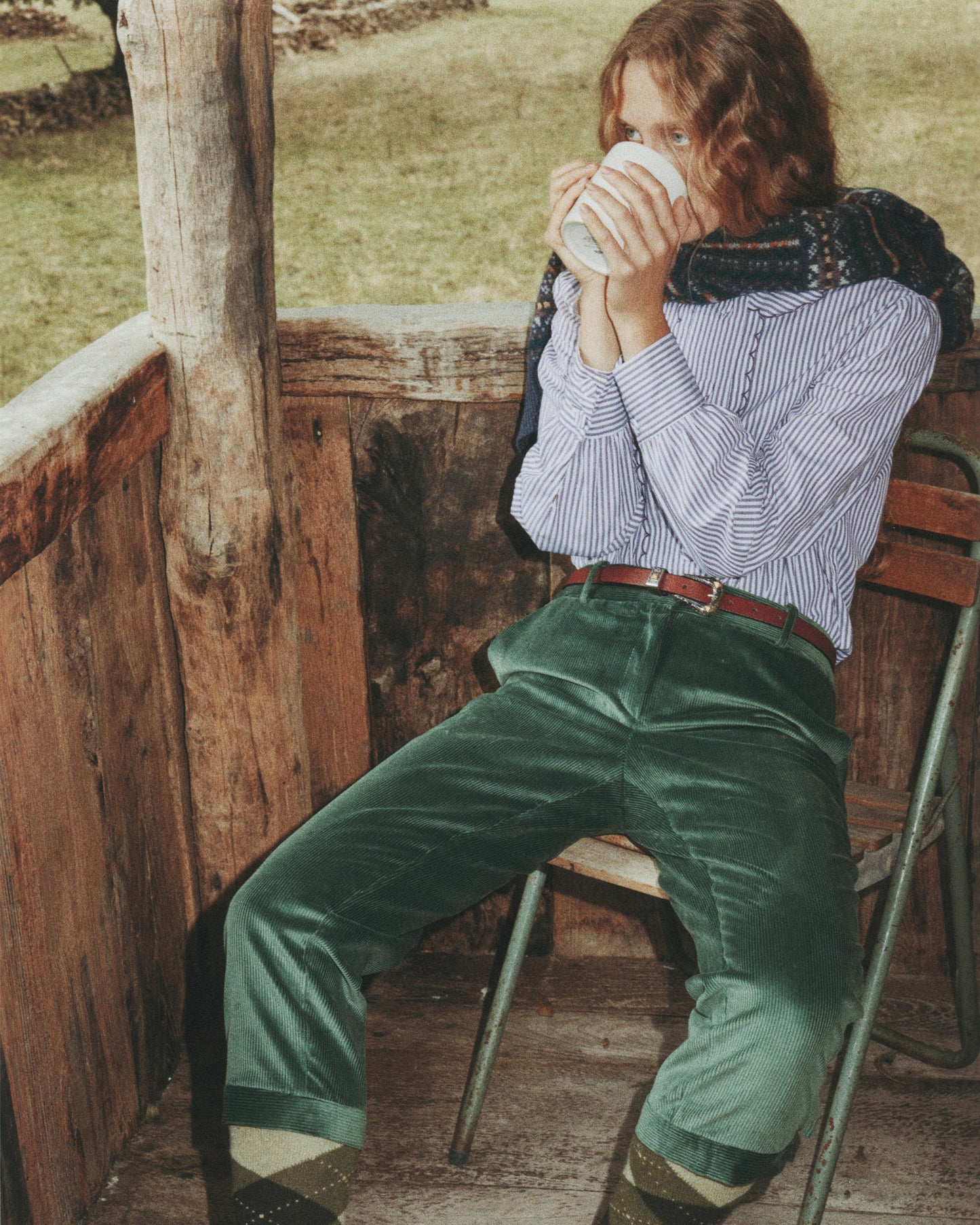 Prado Corduroy Pants Green