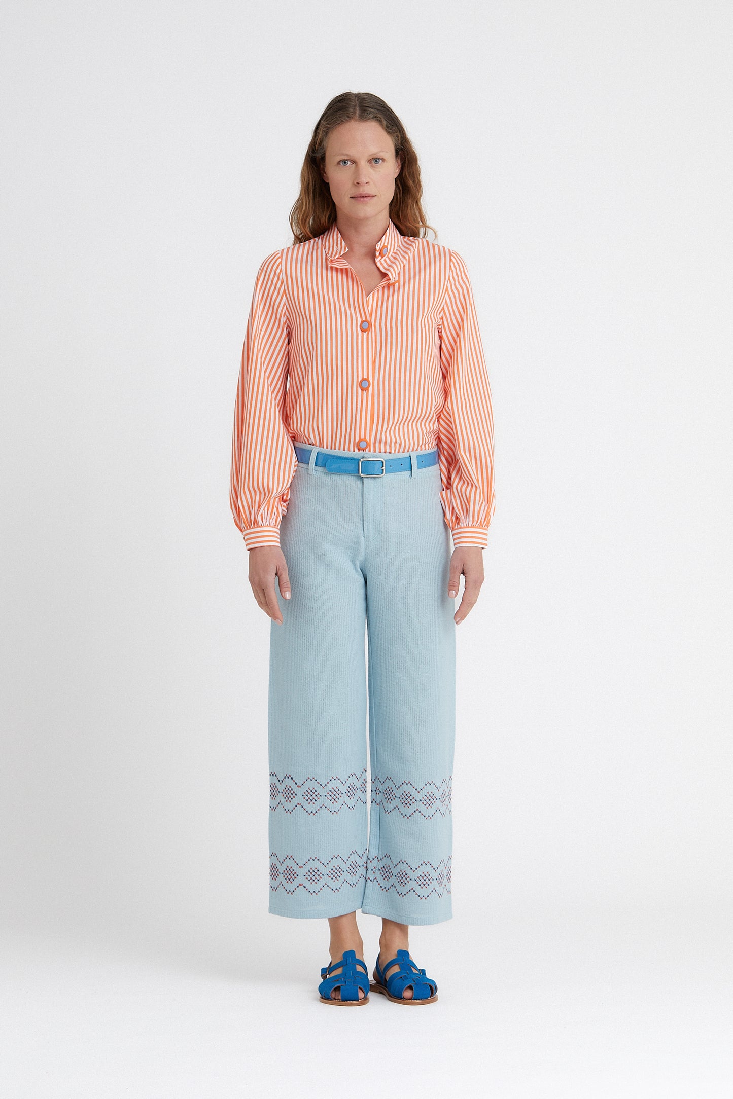 Punto de Cruz Pants Blue