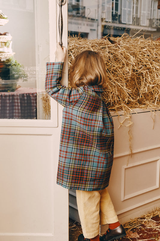 Heidi Coat Tartan Multicolor