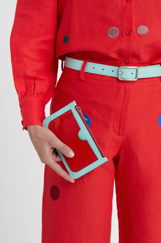 Gardie Wallet Red and Turquoise