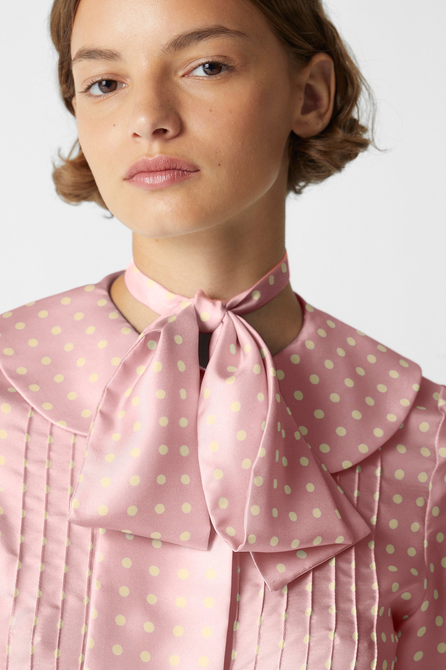 Twilly Polka Dots Silk Pink