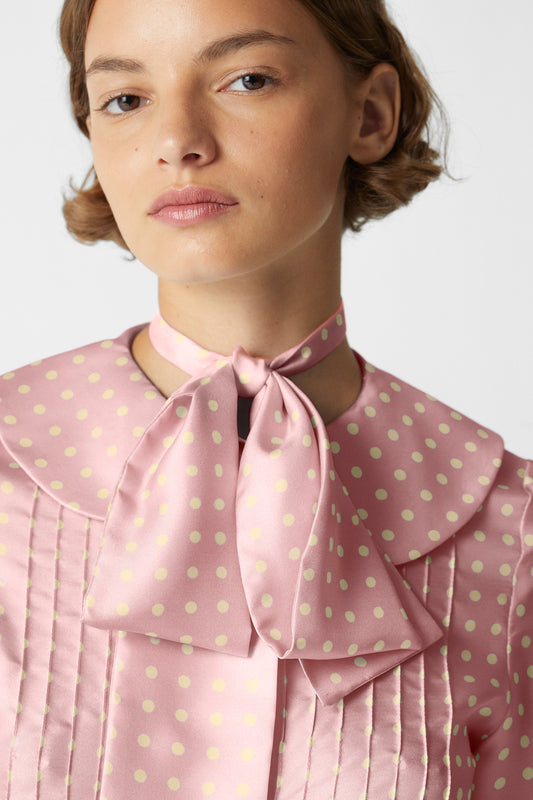 Twilly Polka Dots Silk Pink