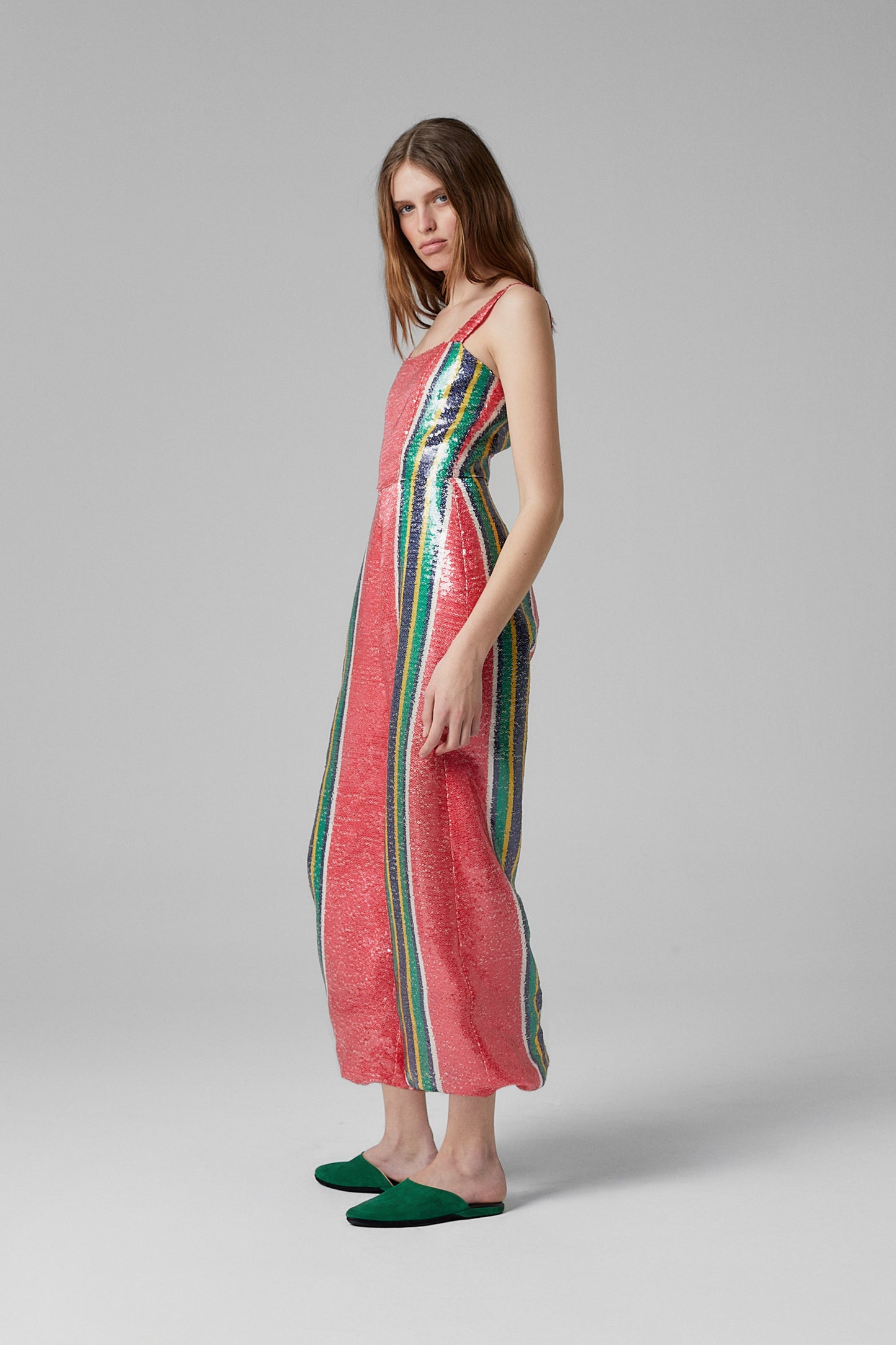 Pippi Sequin Jumpsuit Red