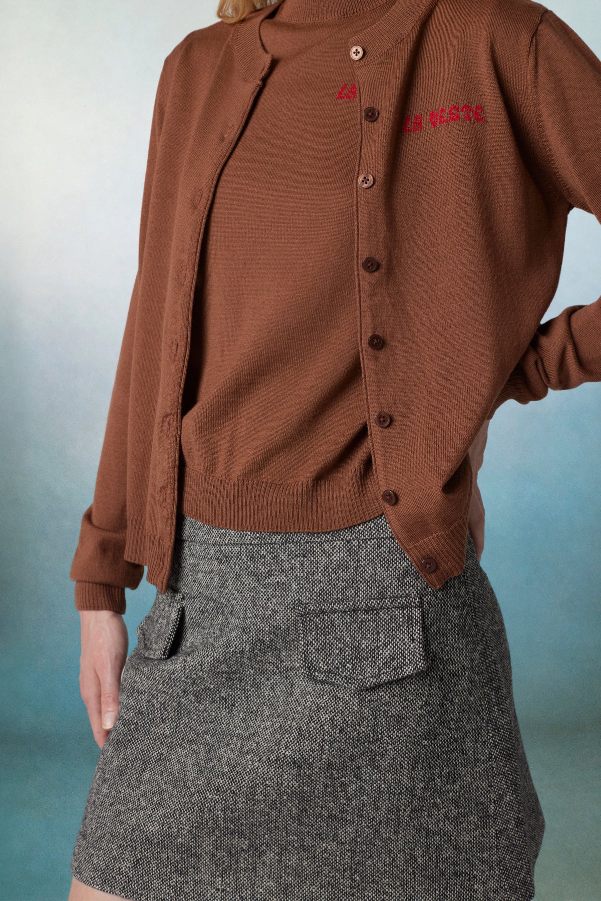 Twin Set Top Brown