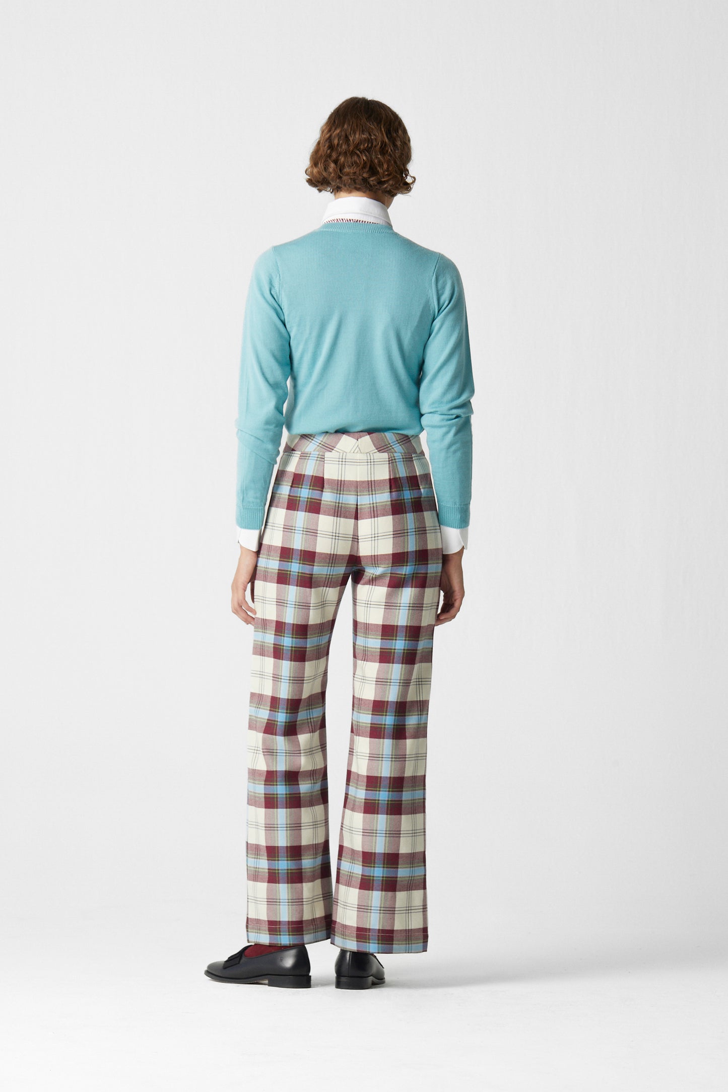 Jockey Pants Tartan Celeste