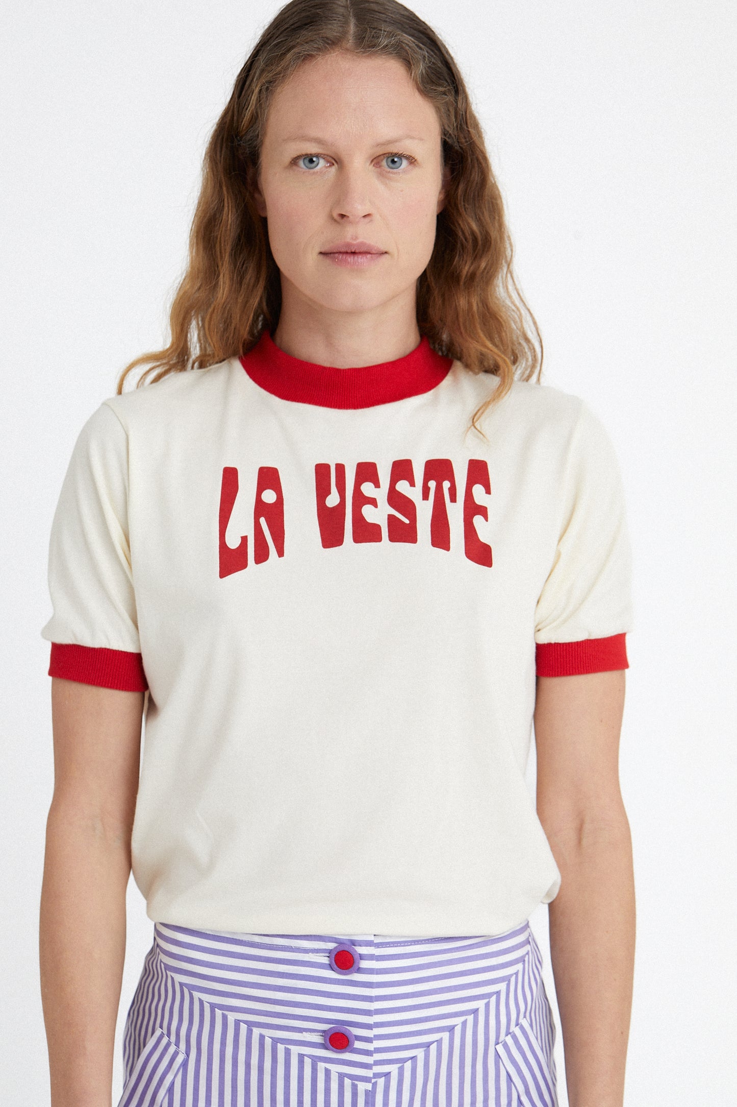 Ringer Tee Shirt Red