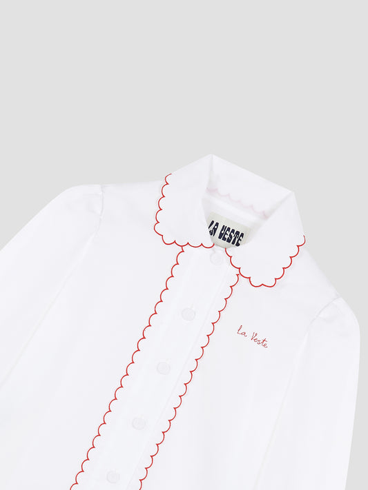 Blackboard Shirt White and Red