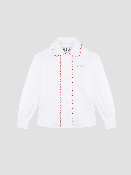 Blackboard Shirt White and Red