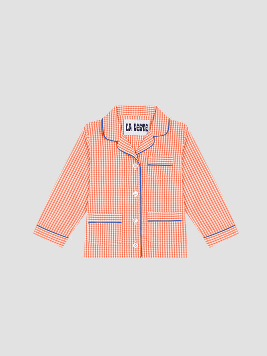 Mini Alpino Pijama Check Orange