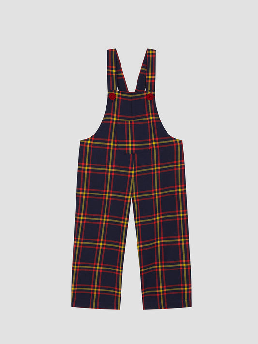 Mini Jumpsuit Tartan Navy