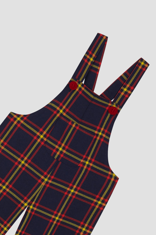 Mini Jumpsuit Tartan Navy