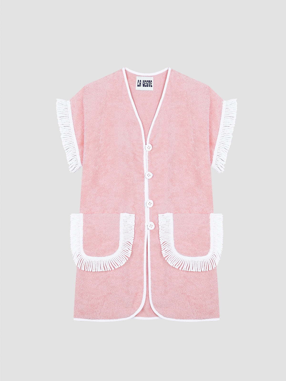 pink towel dress Tommy Hilfiger Women's V-Neck Coverup Dress Pink Towel Cotton Tie Hooded Sz S