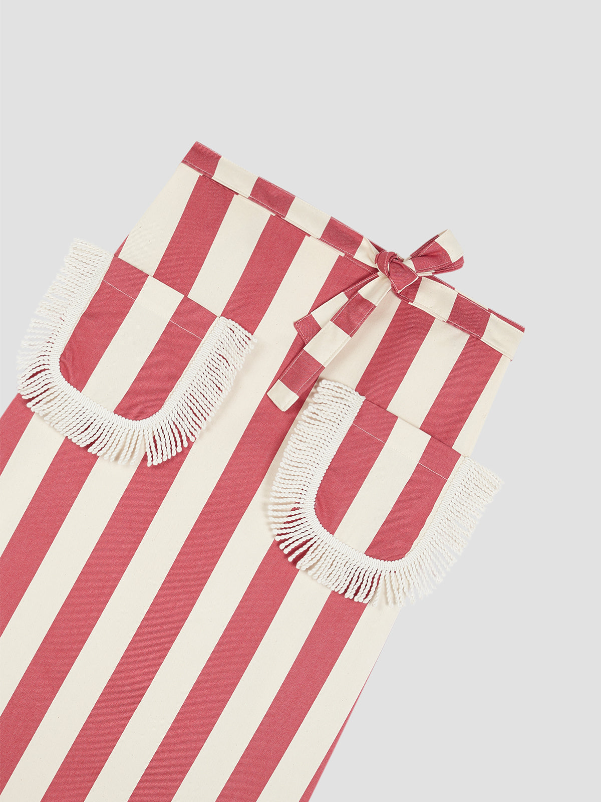 Fringed Parasol Apron Red