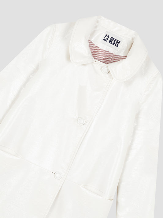 Señorita Out Of School Trench Coat Off White