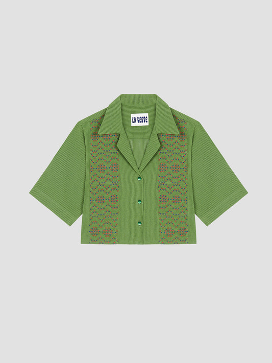 Juggle Patchwork Shirt Green
