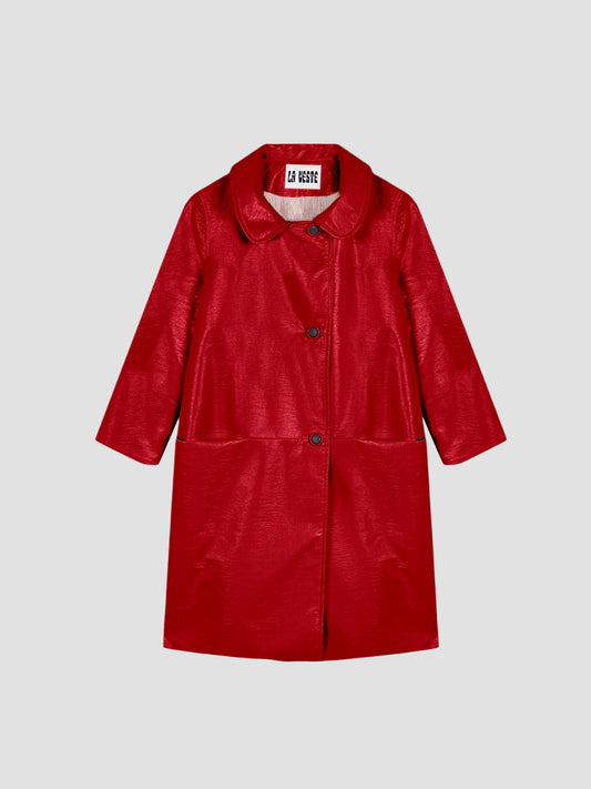 Señorita Out Of School Trench Coat Red