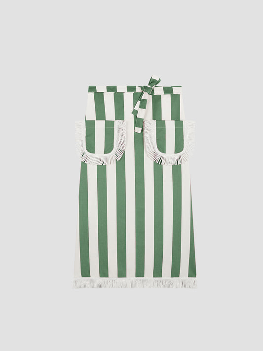 Fringed Parasol Apron Green
