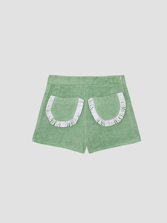 Carambola Shorts Fringed Green