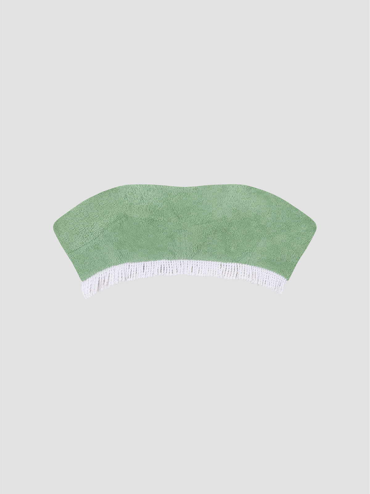 Bandeau Top Towel Fringed Green
