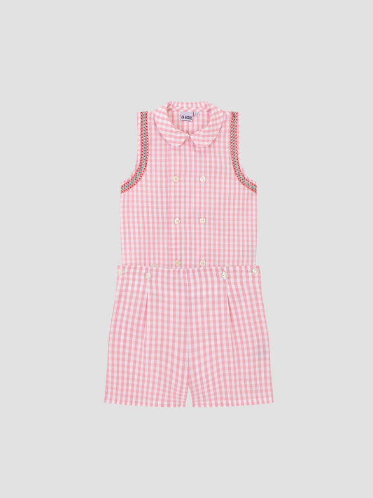Two Piece Vichy Set Pink