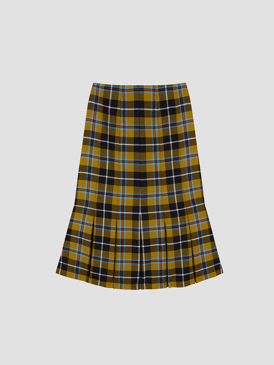 Grace Skirt Mustard Tartan 01