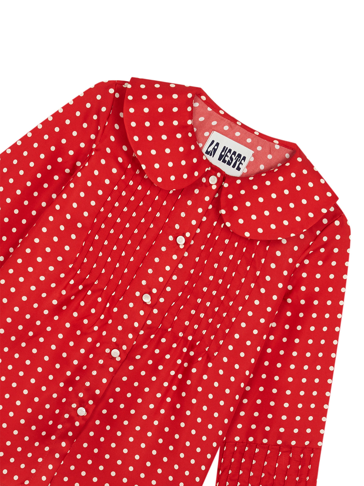 Polka Shirt Silk Red