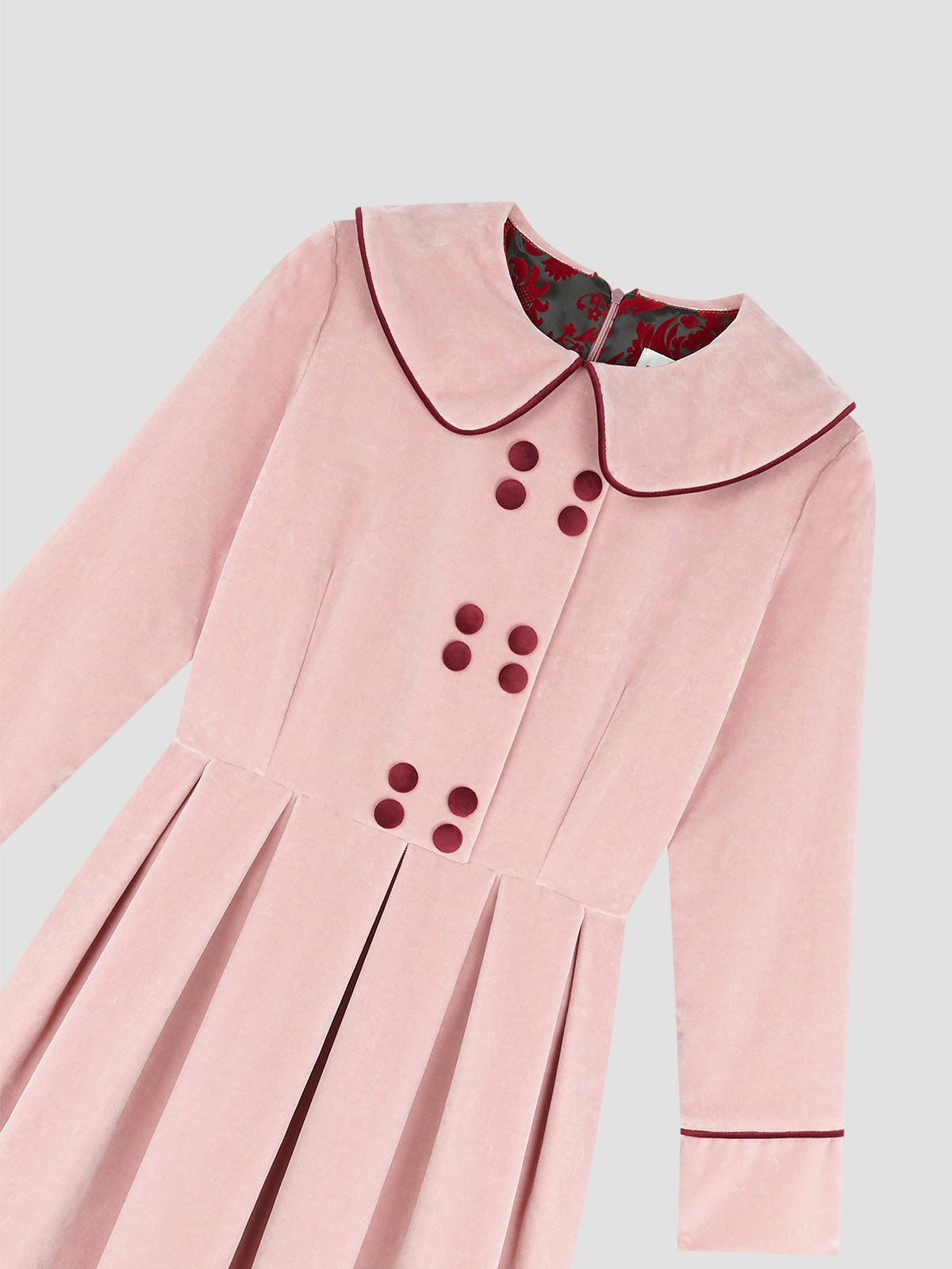 Swan Pink Velvet Dress