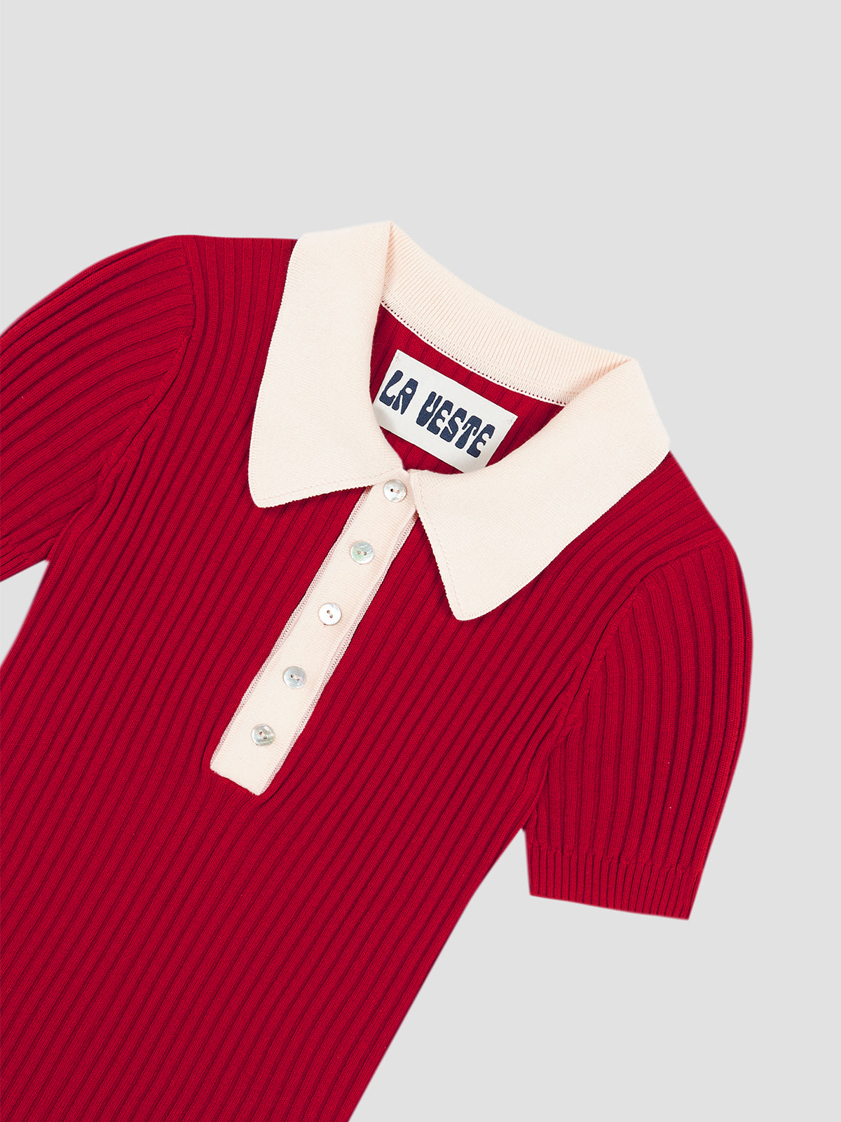 Riviera Polo Top Red