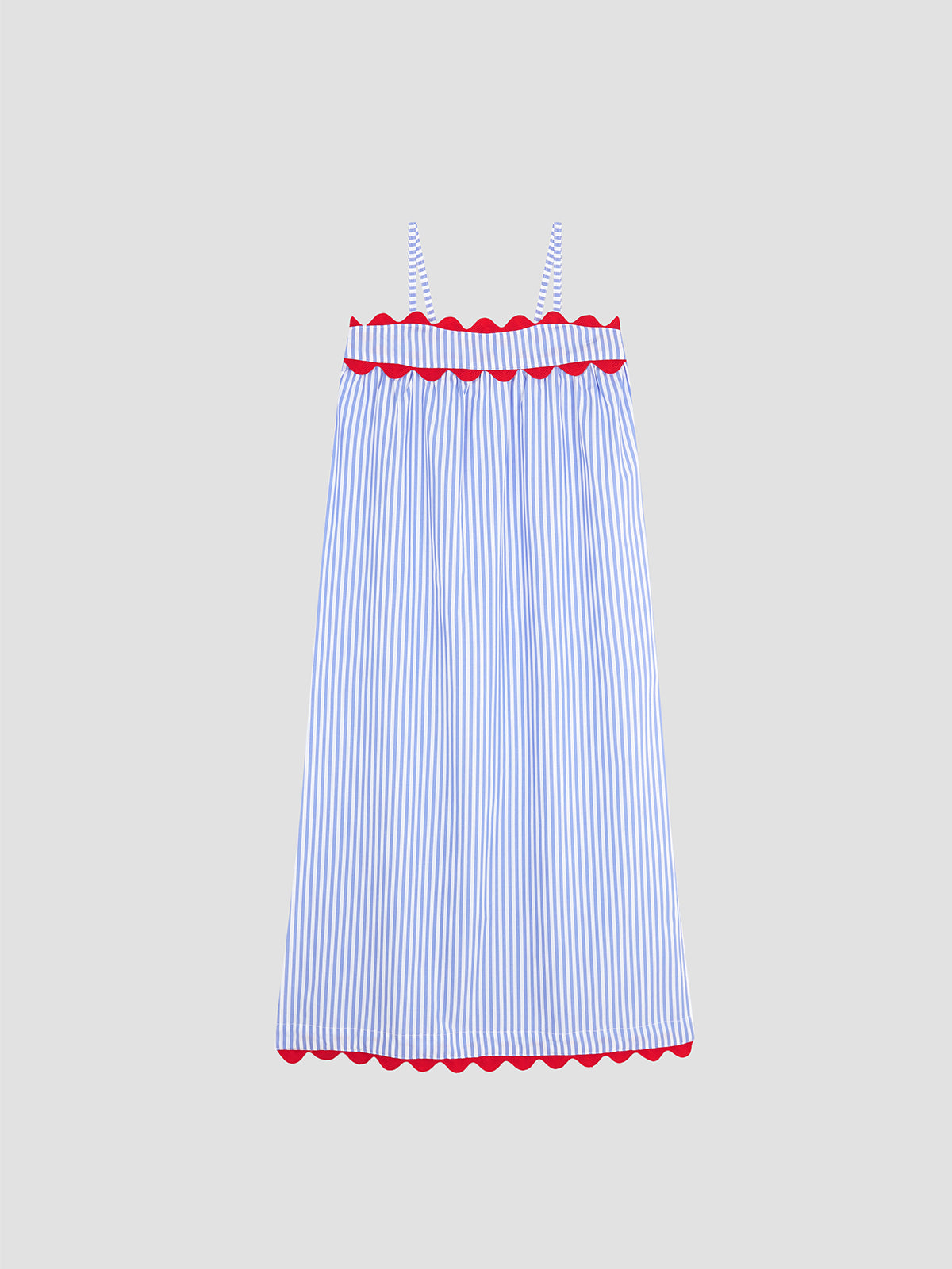 Positano Nightdress Stripe Celeste