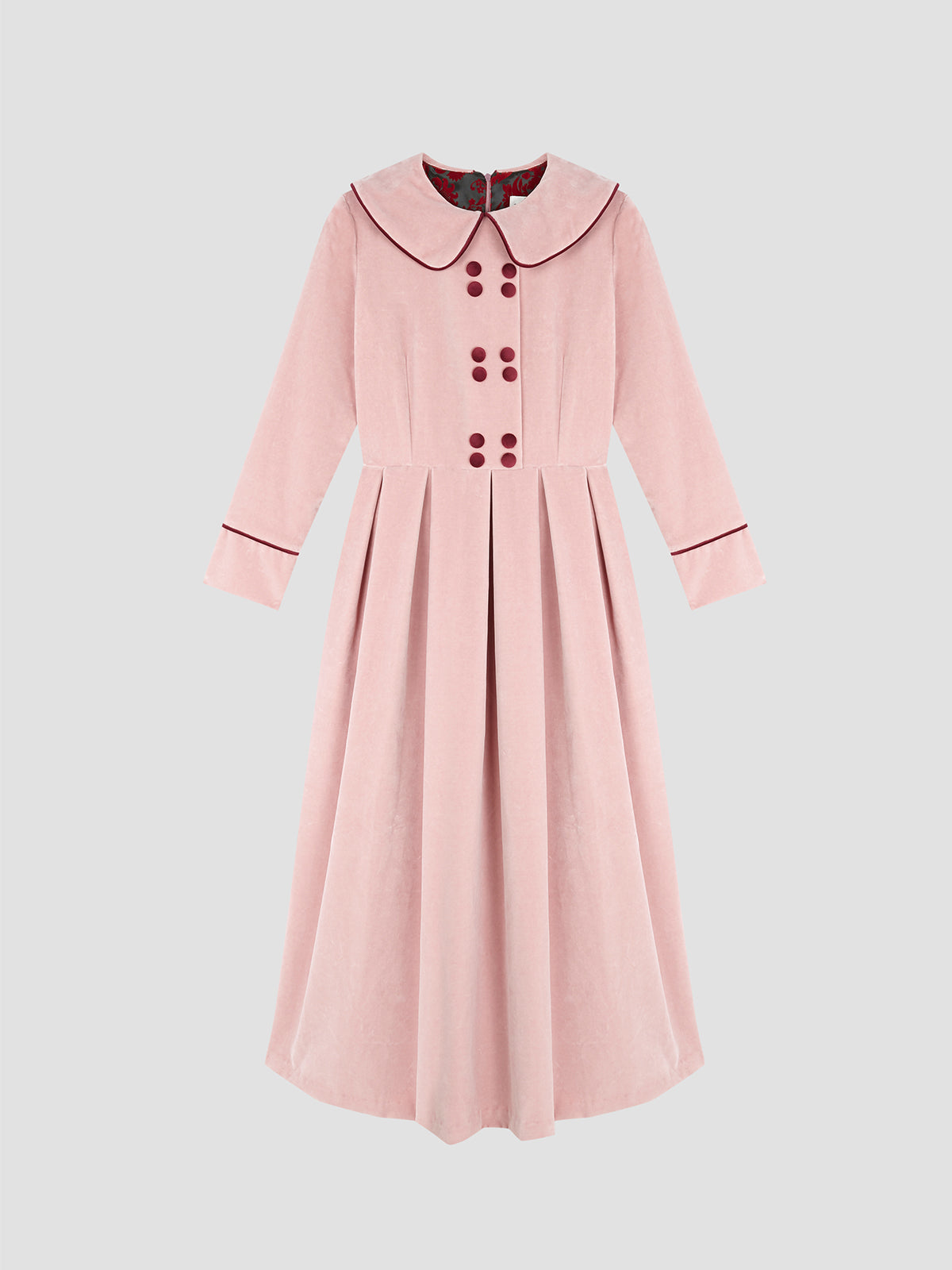 Swan Pink Velvet Dress La Veste Swan Pink Velvet Dress La Veste
