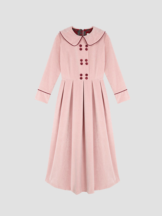 Swan Pink Velvet Dress