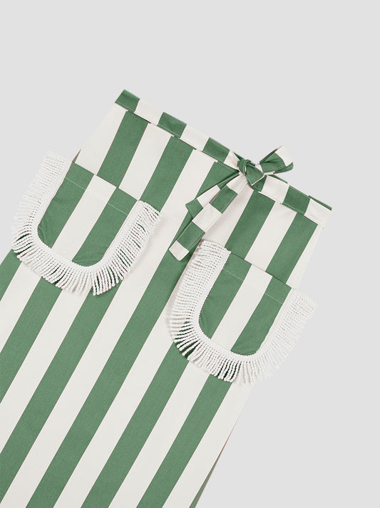 Fringed Parasol Apron Green
