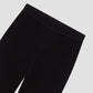 Women's black velvet straight pants with invisible zipper closure.