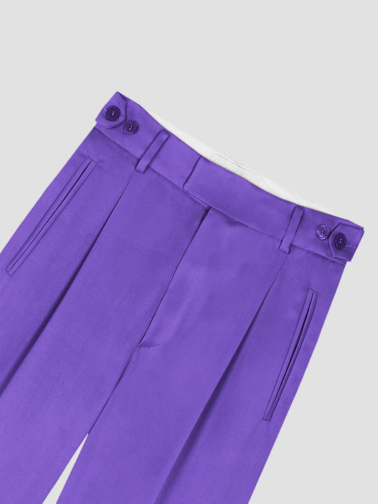 Trama Silk Pants Purple