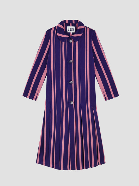Agatha Coat Striped Purple