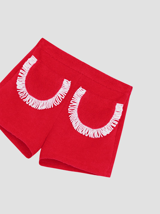 Carambola Shorts Fringed Red
