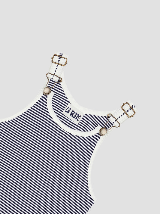 Jardinera Tee Shirt Striped Navy
