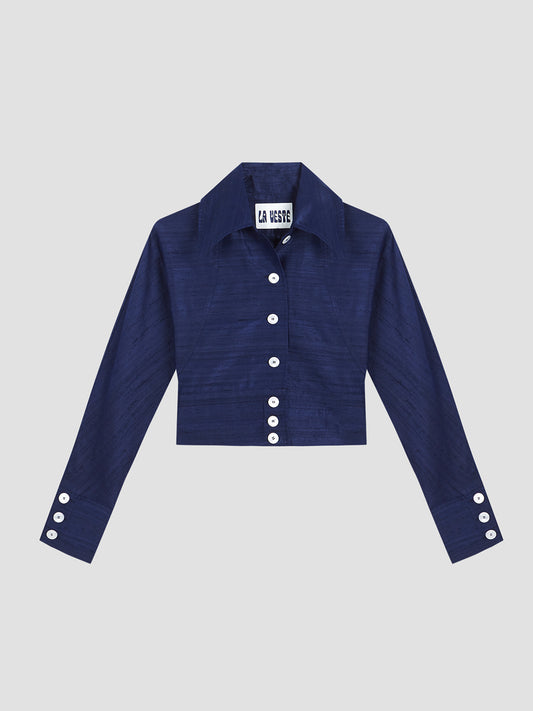 Cleo Jacket Silk Navy