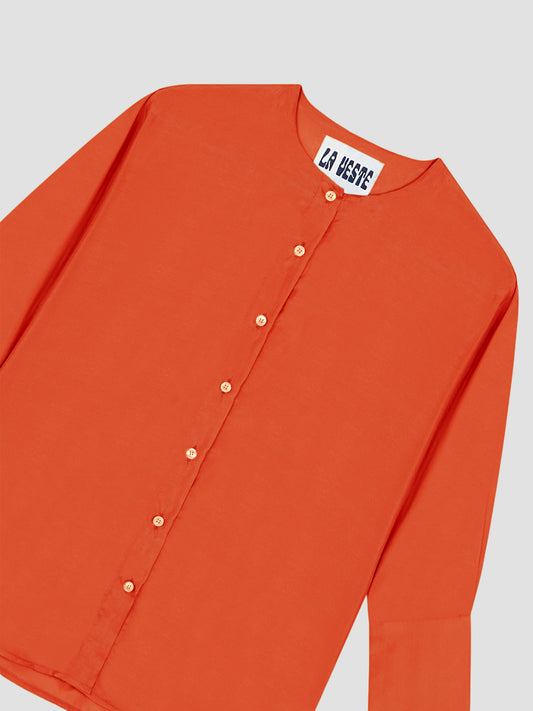 Holiday Silk Shirt Orange