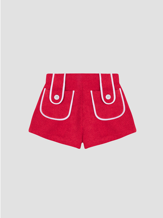 Carambola Towel Shorts Red